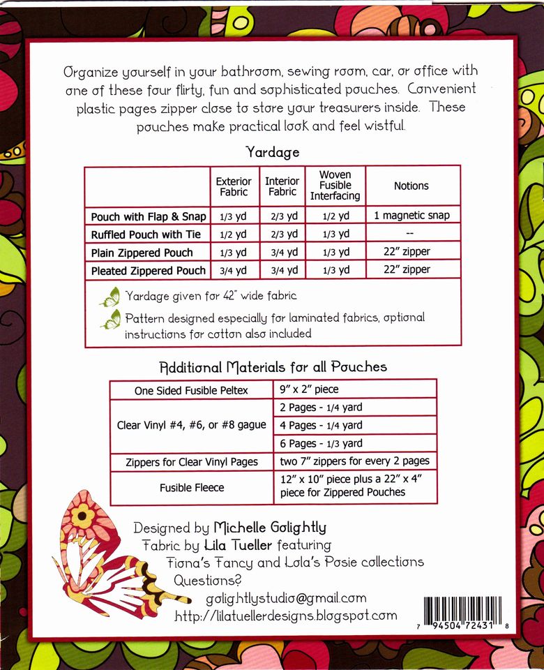 Practical Pouches in 4 Styles Sewing Pattern - Nonna's Notions N' Sew On