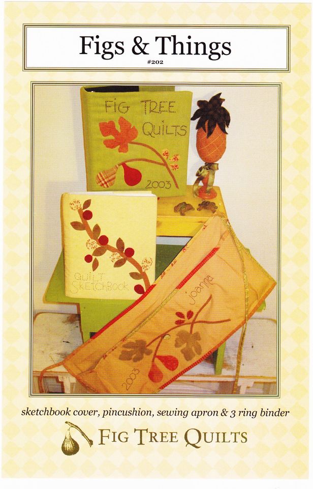 Sketchbook Cover, Pincushion, Sewing Apron & 3 Ring Binder Sewing Pattern - Nonna's Notions N' Sew On