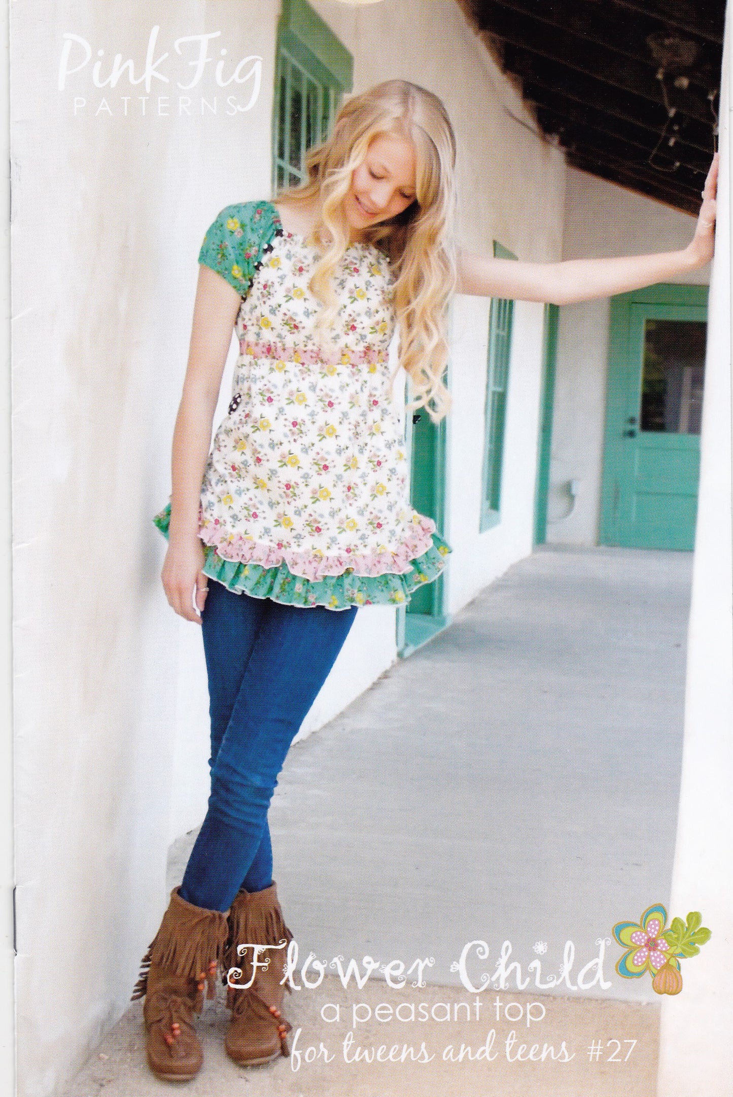 Flower Child Peasant Top Sewing Pattern - Nonna's Notions N' Sew On