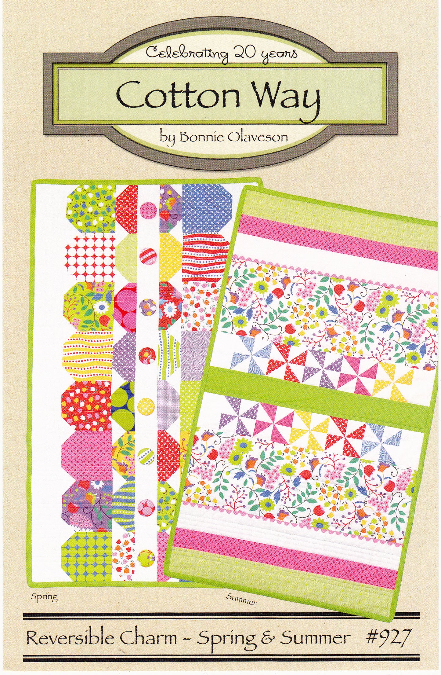 Spring & Summer Reversible Table Runner Quilting Pattern - Nonna's Notions N' Sew On