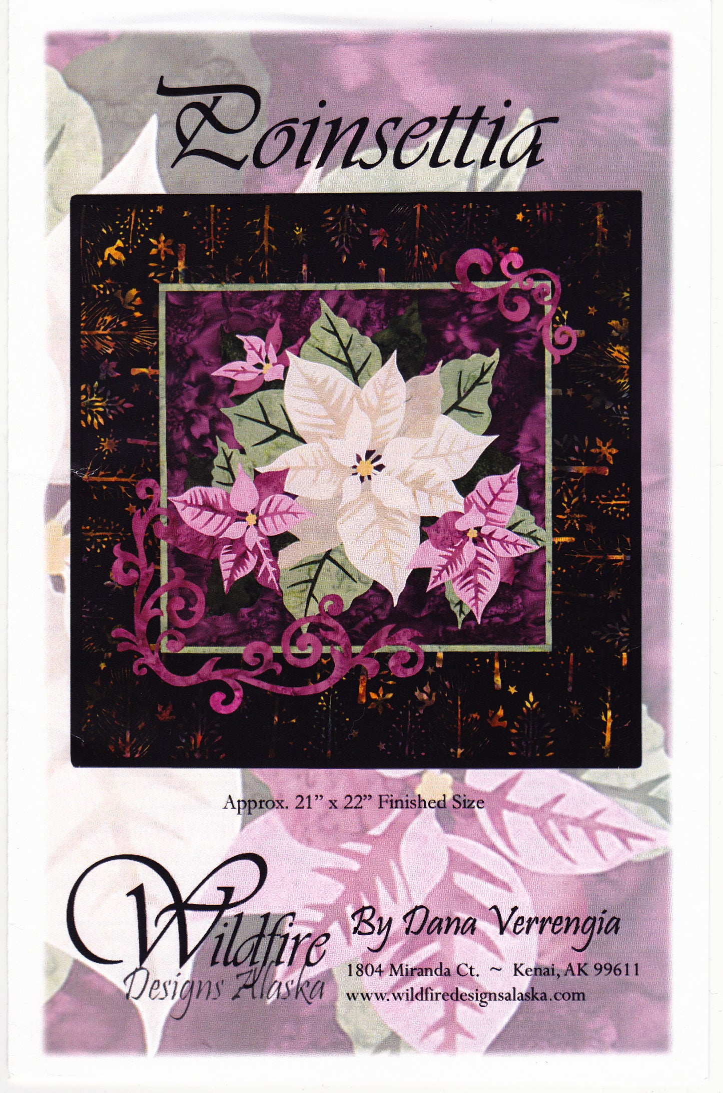 Poinsettia Quilt Sewing Pattern - Nonna's Notions N' Sew On