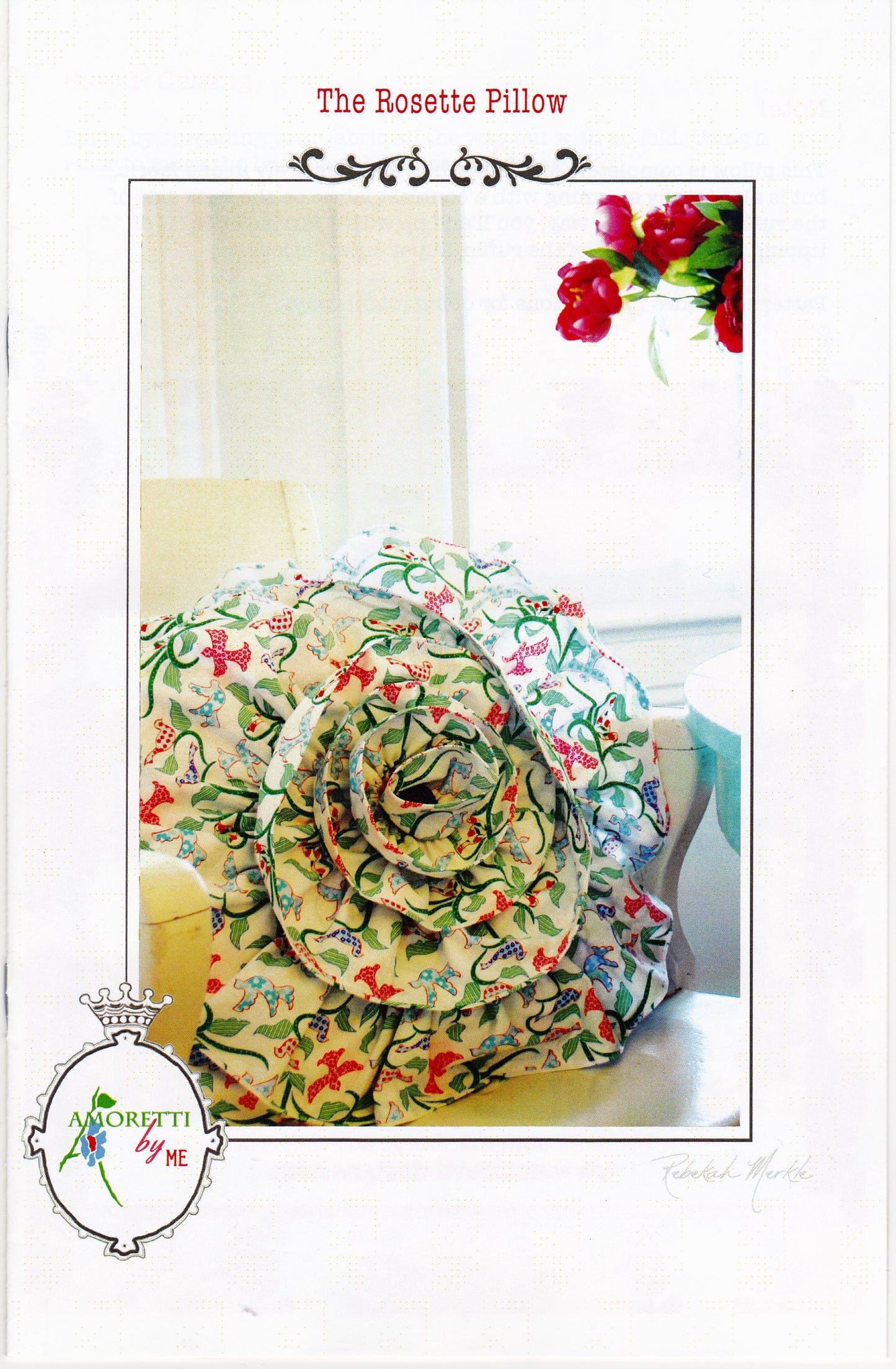 The Rosette Pillow Sewing Pattern - Nonna's Notions N' Sew On