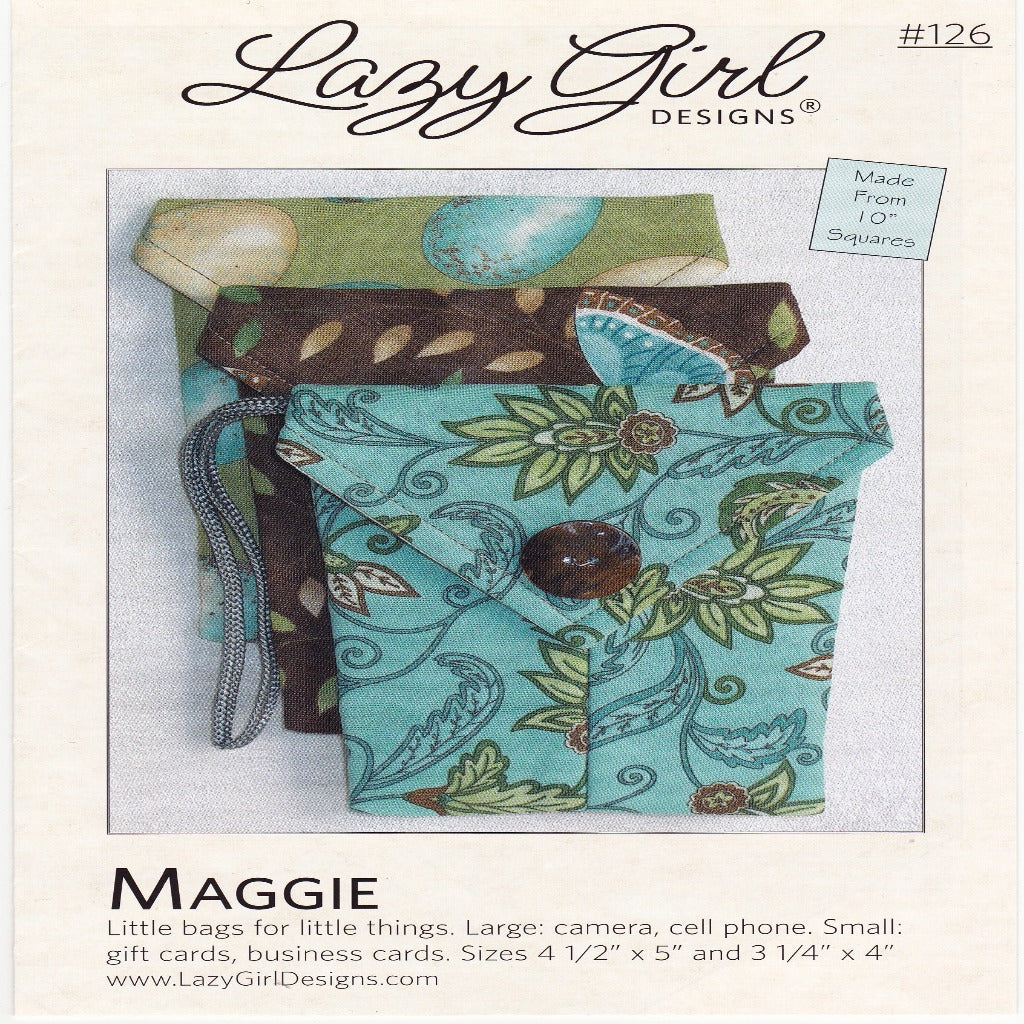 Maggie Little Bags for Little Things Sewing Pattern - Nonna's Notions N' Sew On