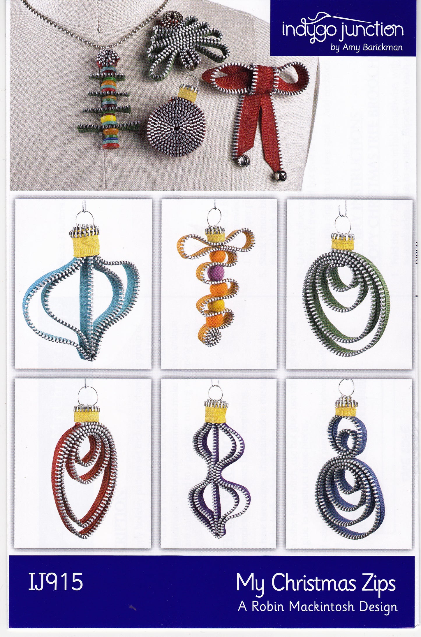 My Christmas Zips Craft Pattern - Nonna's Notions N' Sew On