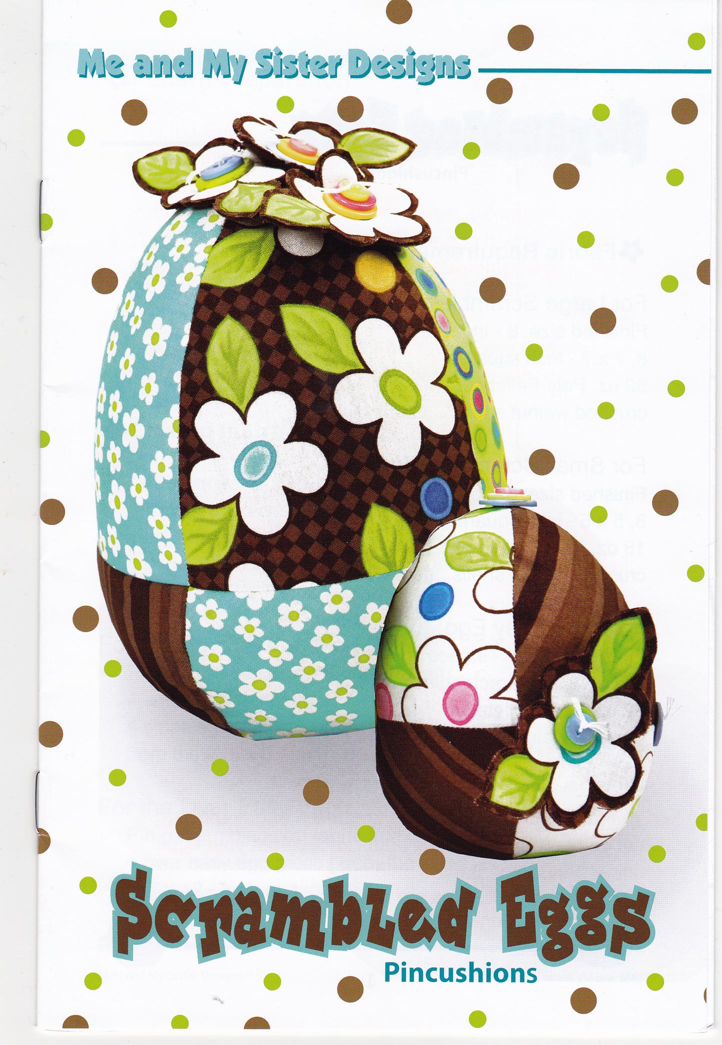 The Scrambled Eggs Pin Cushions Sewing Pattern - Nonna's Notions N' Sew On