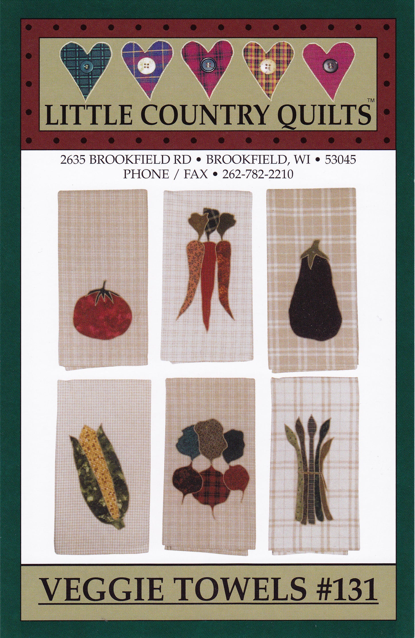 Veggie Towels Applique'/Sewing Pattern - Nonna's Notions N' Sew On