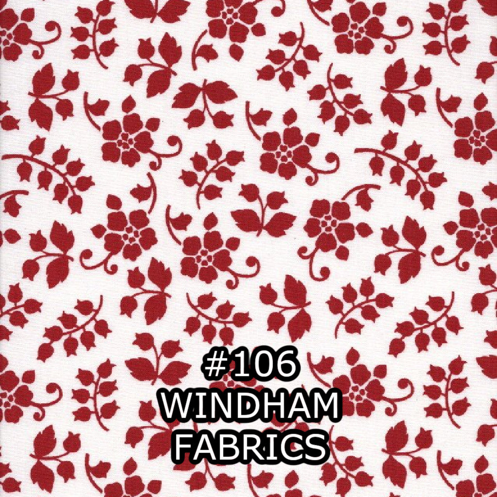 Fat Quarters with Red & White Prints - Nonna's Notions N' Sew On