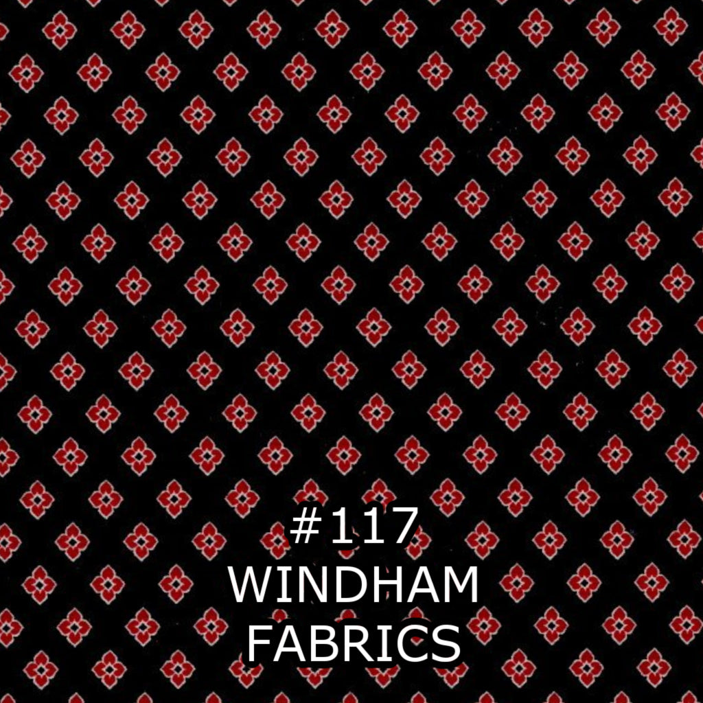 Fat Quarters with Black & Red Prints - Nonna's Notions N' Sew On