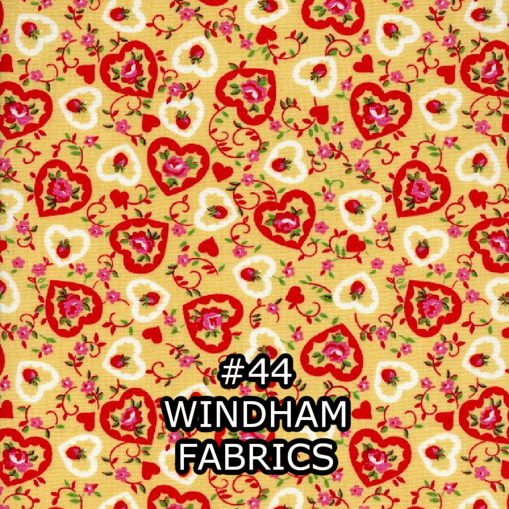 Fat Quarters with Heart Prints - Nonna's Notions N' Sew On