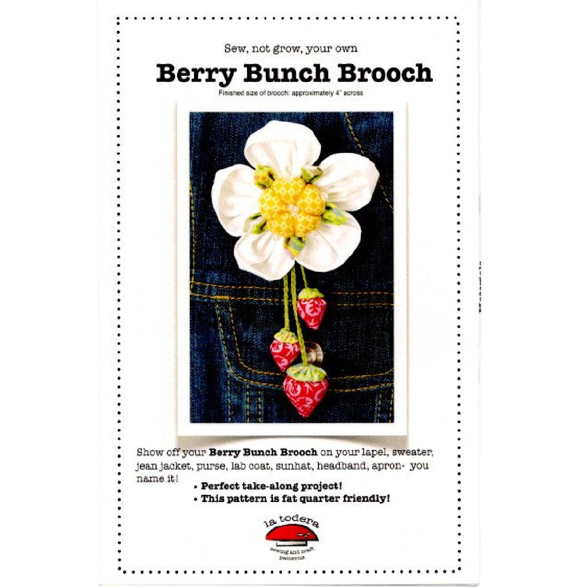 Berry Bunch Brooch Sewing Pattern - Nonna's Notions N' Sew On