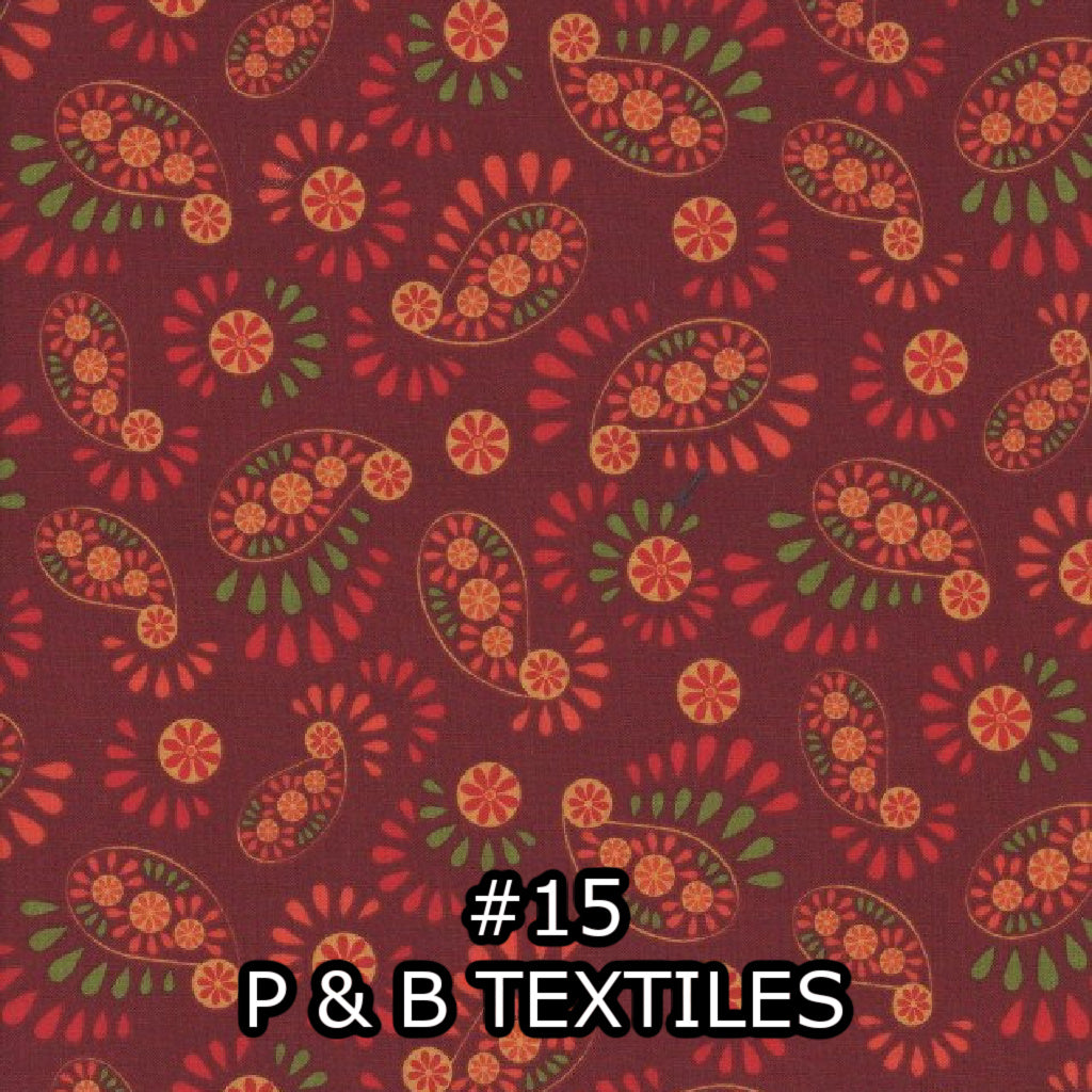 Fat Quarters with Shades of Red Prints - Nonna's Notions N' Sew On