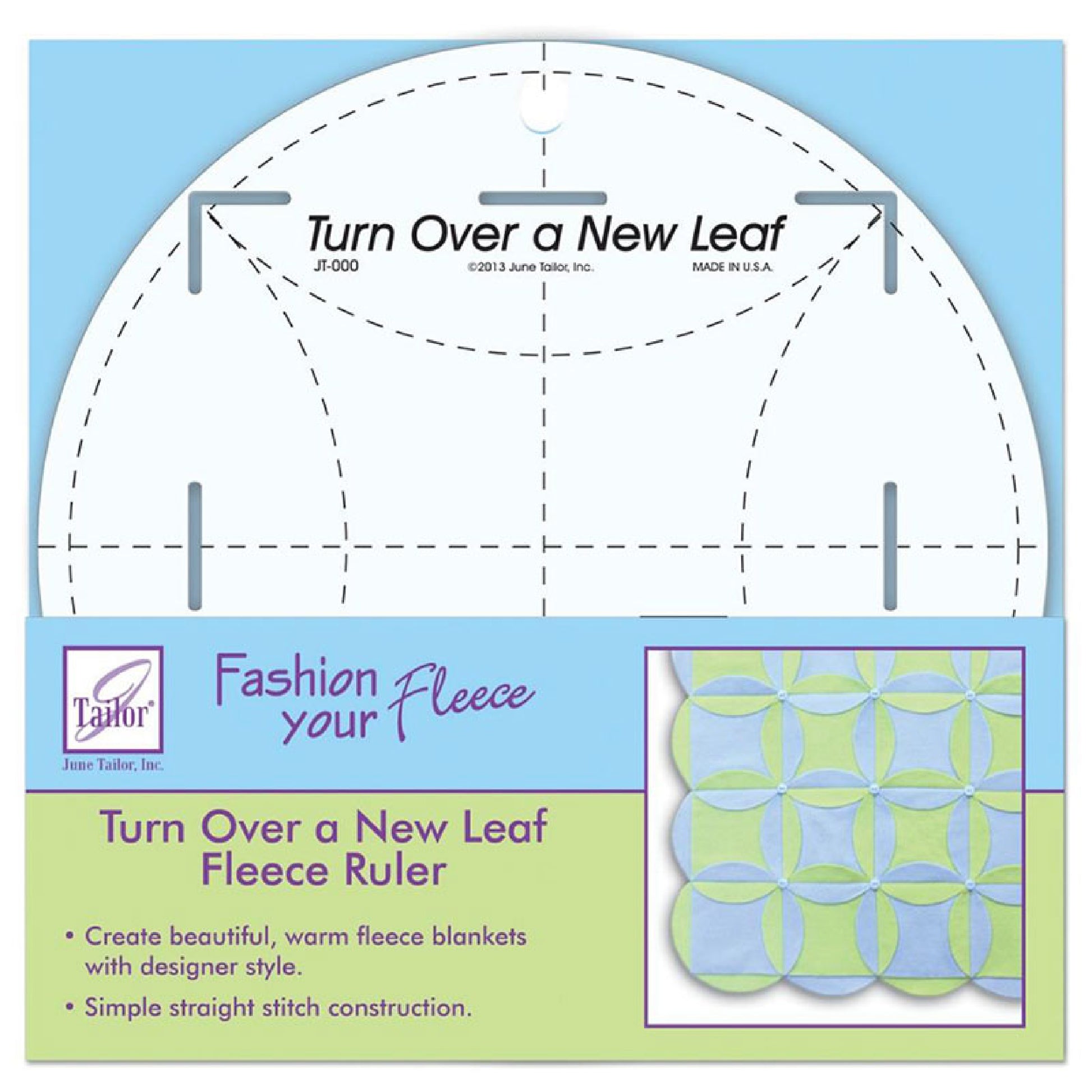 Turn Over a New Leaf Fleece Ruler by June Tailor - Nonna's Notions N' Sew On