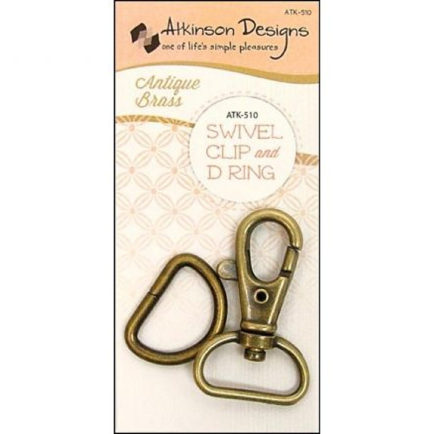 The Swivel Clip & "D" Ring in Antique Brass & Nickel 3/4" - Nonna's Notions N' Sew On
