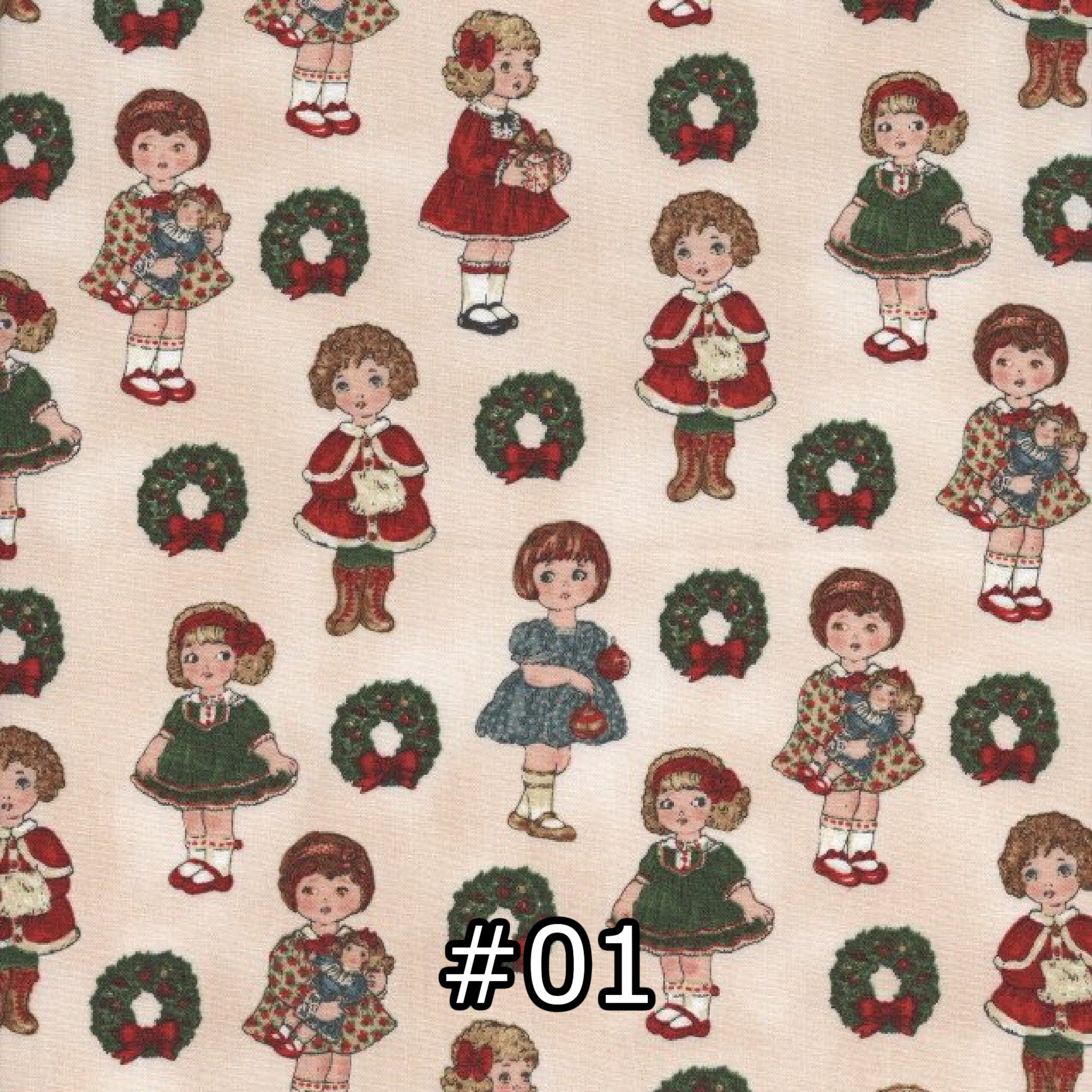 Paper Doll outlet Christmas Quilting Fabric - Windham Fat Quarter Bundle - Twenty-Four Piece