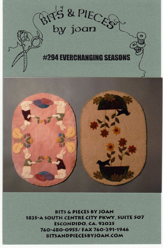 Everchanging Seasons Table Mats Applique'/Sewing Pattern - Nonna's Notions N' Sew On