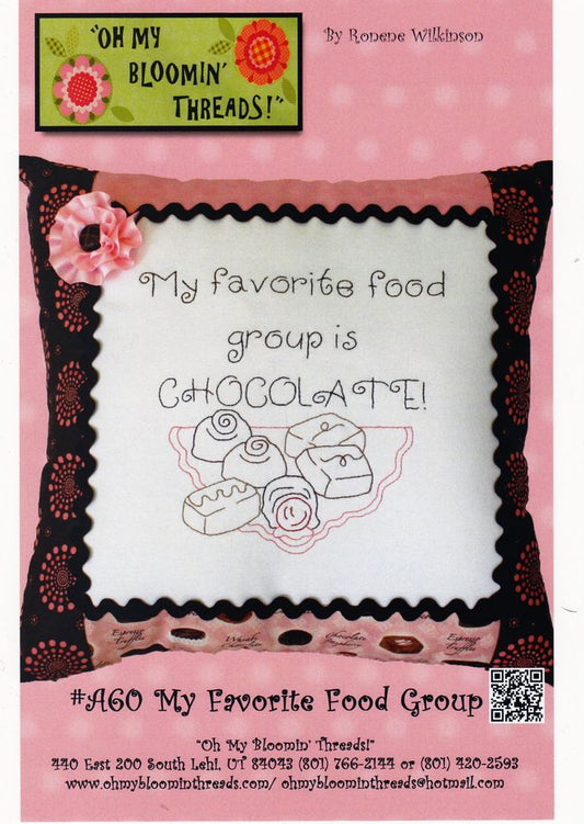 My Favorite Food Group Pillow Sewing Pattern - Nonna's Notions N' Sew On