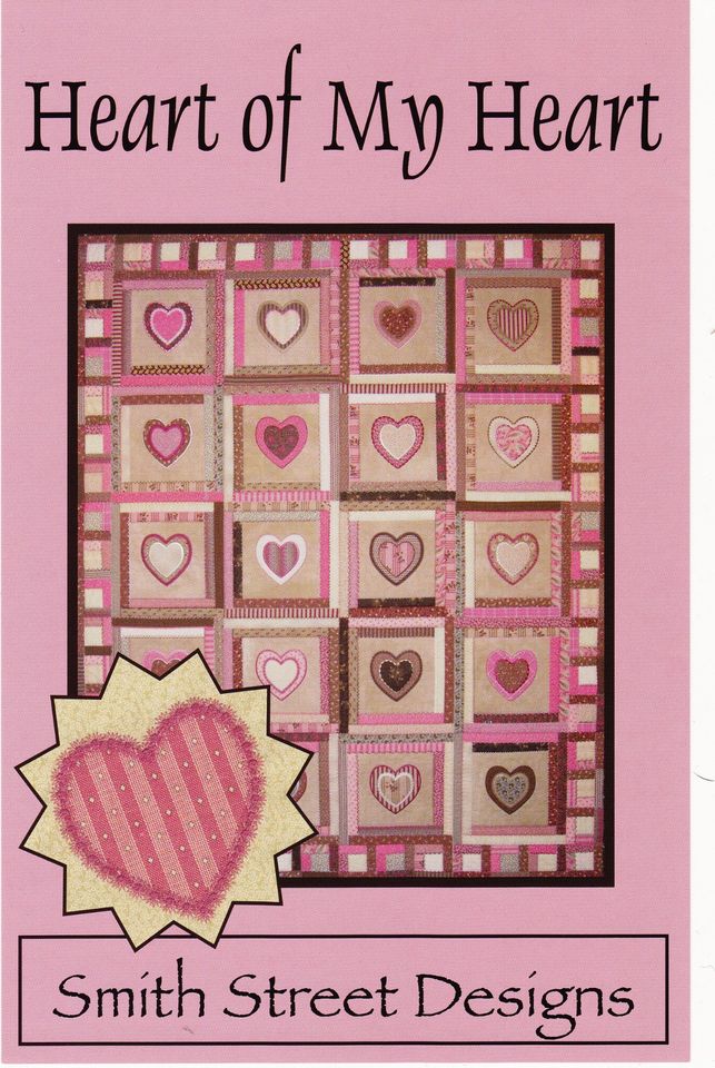 Heart of My Heart Applique Quilt Sewing Pattern - Nonna's Notions N' Sew On