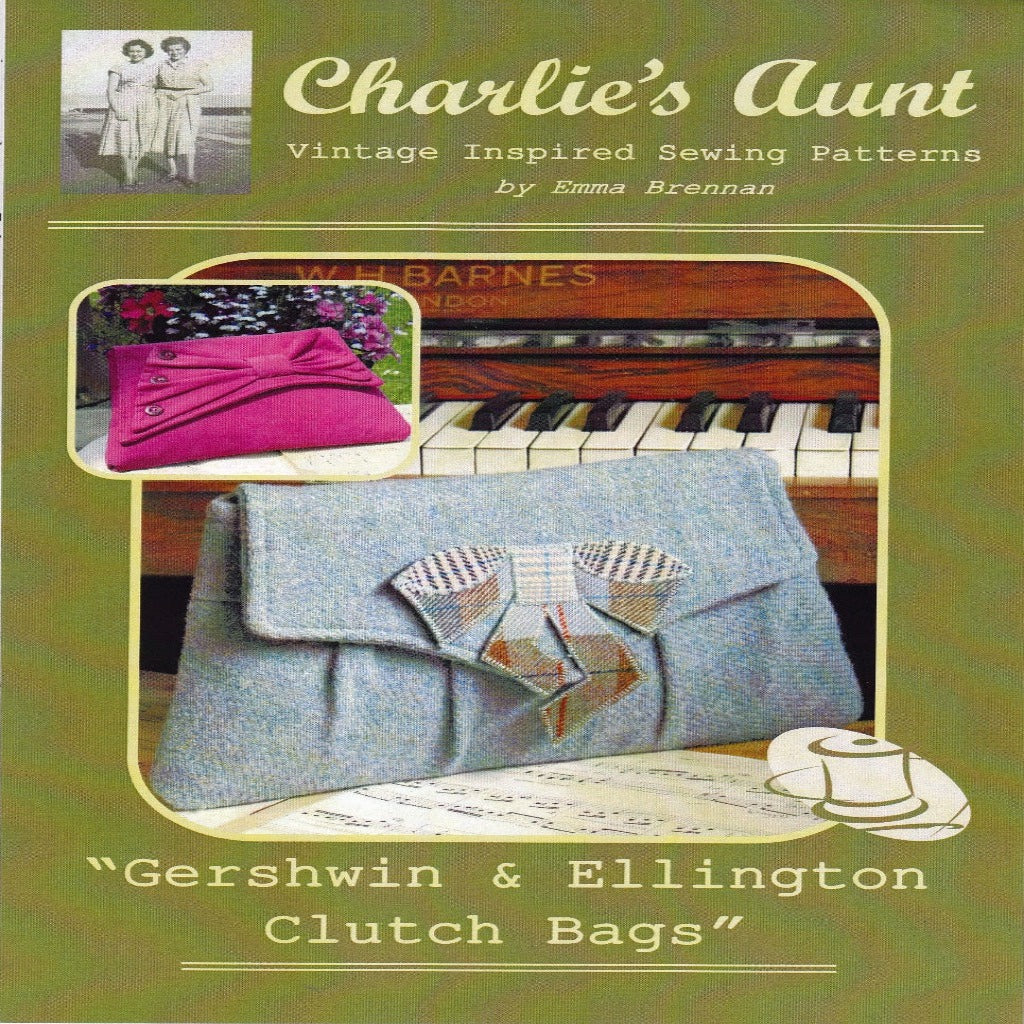 Gershwin & Ellington Clutch Bags Sewing Pattern - Nonna's Notions N' Sew On