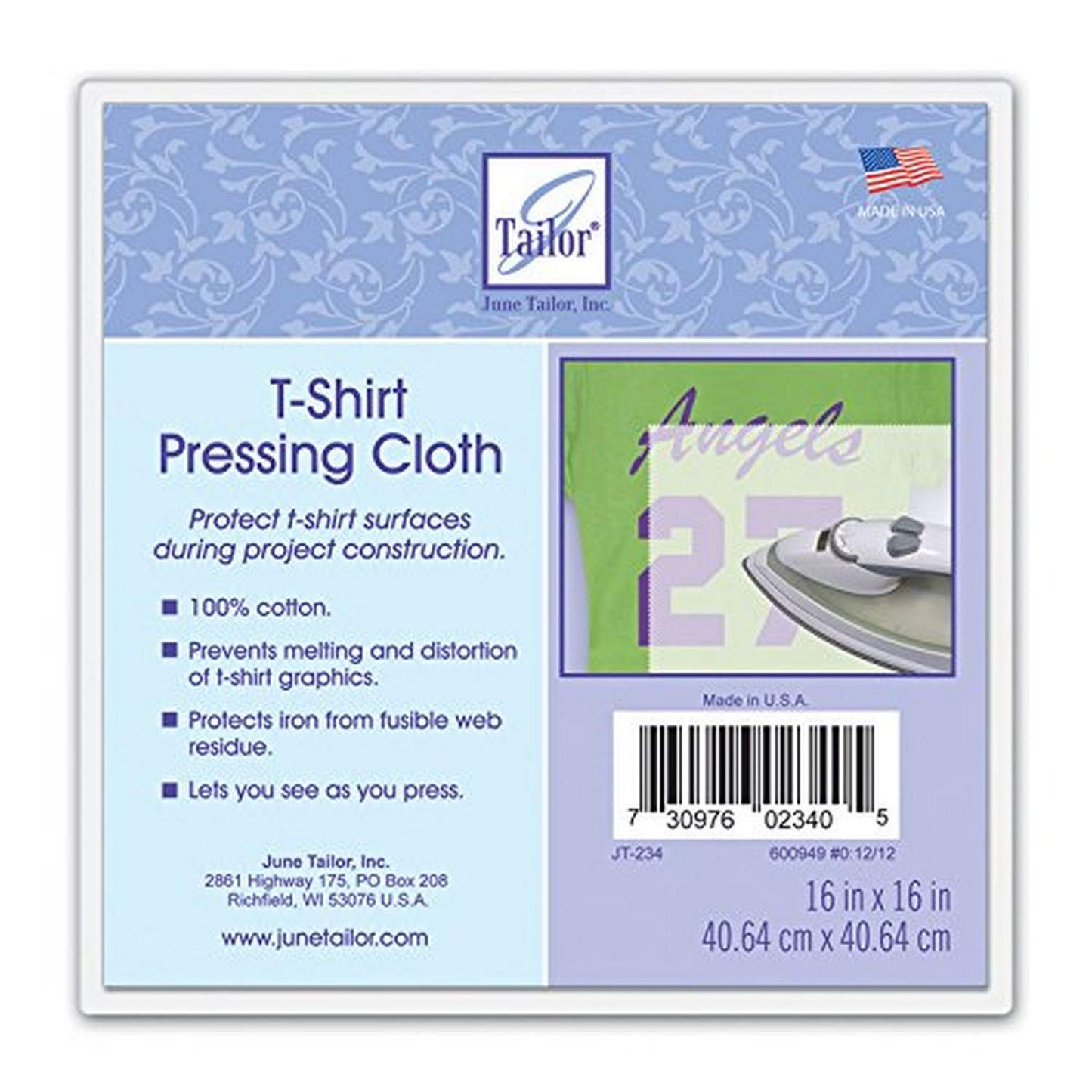 June Tailor T-Shirt Pressing Cloth - Nonna's Notions N' Sew On