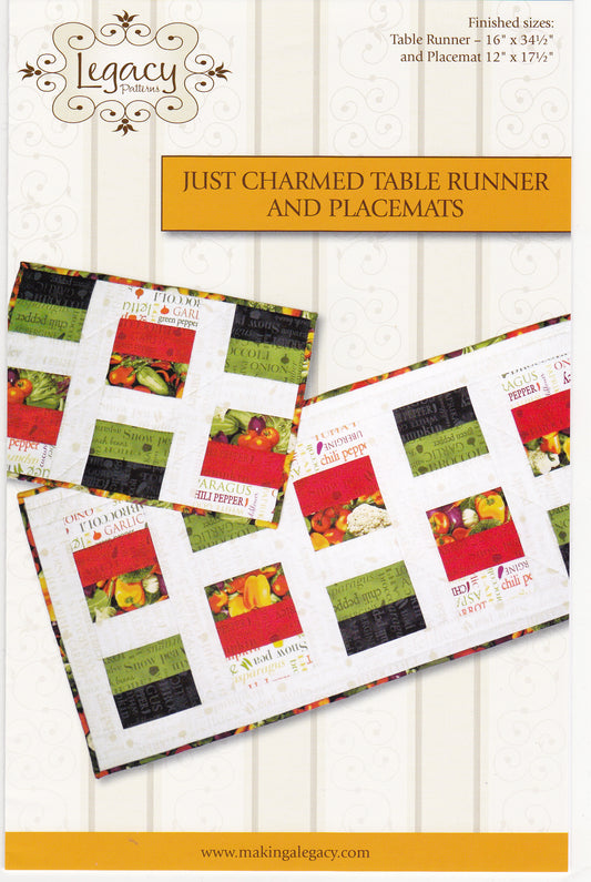 Just Charmed table Runner & Placemats Sewing Pattern - Nonna's Notions N' Sew On