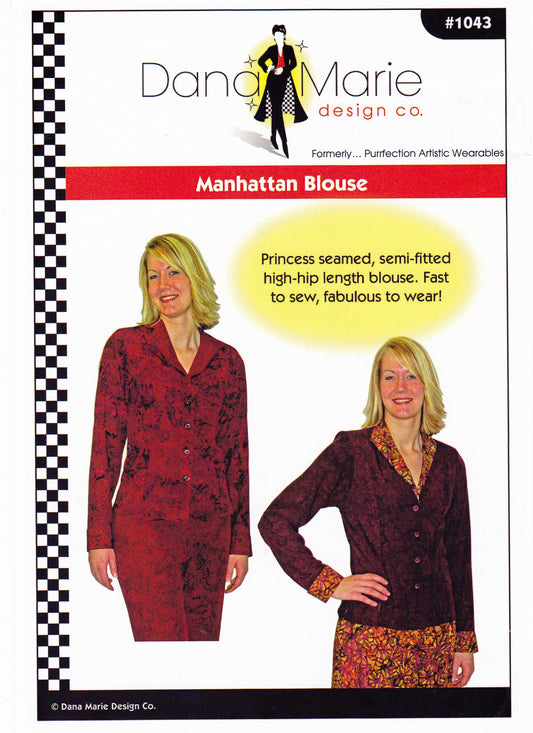 The Manhattan Blouse Sewing Pattern - Nonna's Notions N' Sew On