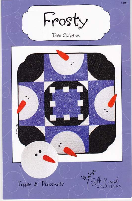 Frosty Table Topper & Placemats Applique'/Sewing Pattern - Nonna's Notions N' Sew On