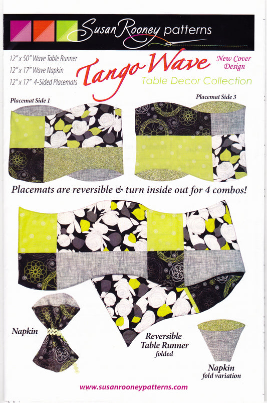 Tango Wave Table Decor Collection Quilting/Sewing Pattern - Nonna's Notions N' Sew On