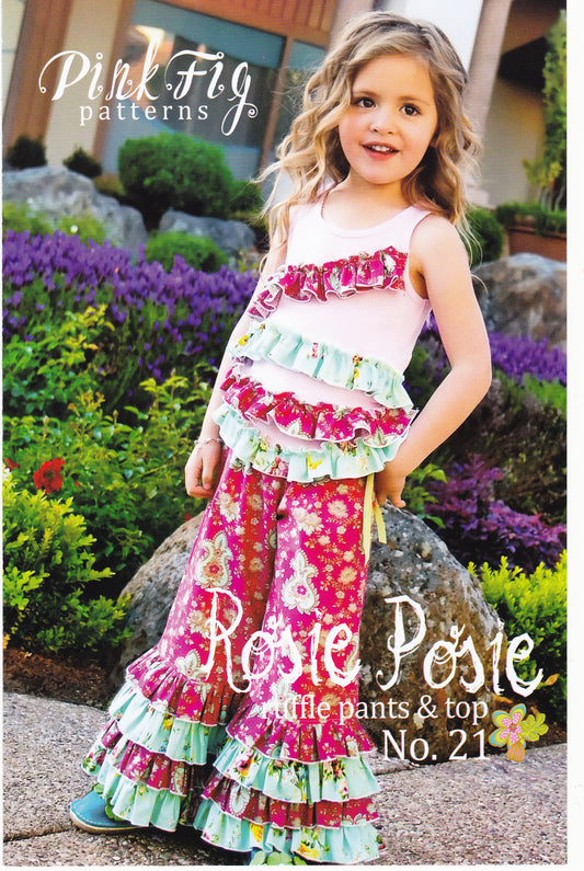 Rosie Posie Ruffle Pants & Top Sewing Pattern - Nonna's Notions N' Sew On
