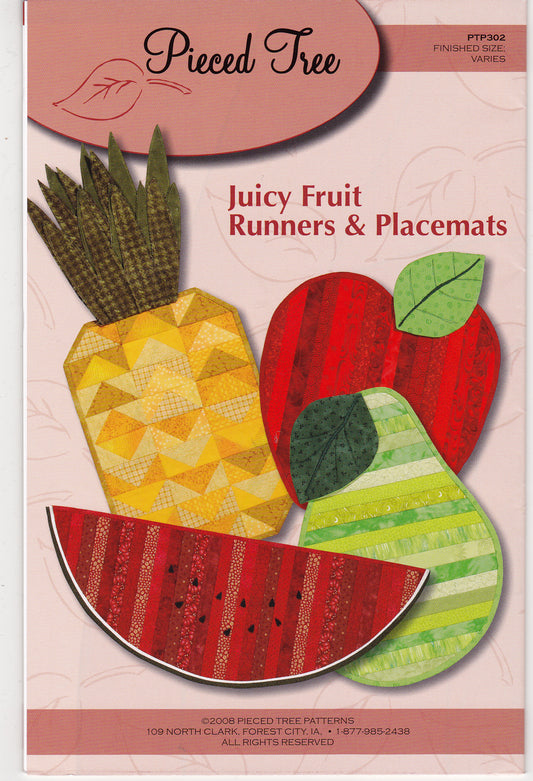 Juicy Fruit Table Runner & Placemats Sewing Pattern - Nonna's Notions N' Sew On