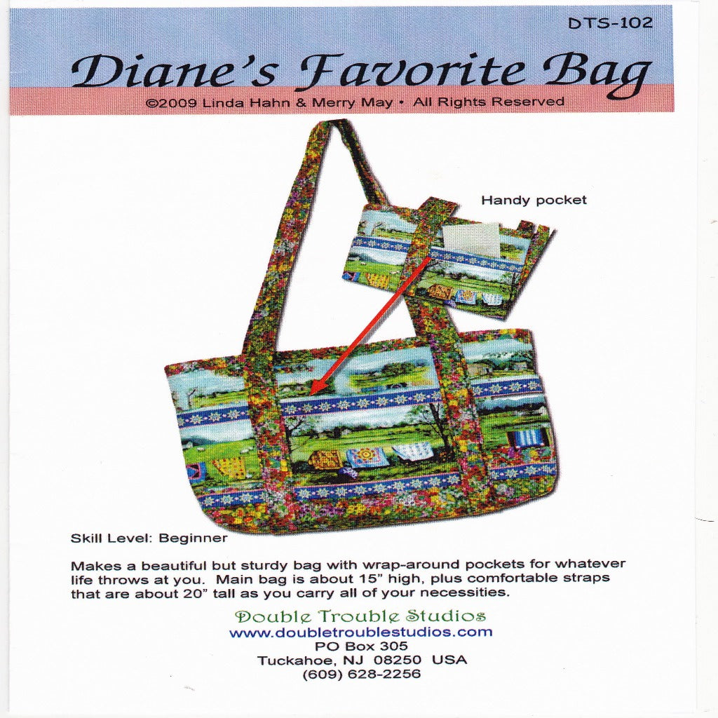 Diane's Favorite Bag Sewing Pattern - Nonna's Notions N' Sew On