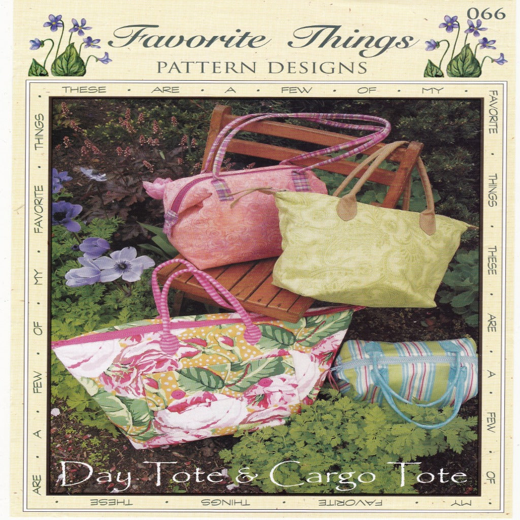 Day Tote & Cargo Tote Sewing Pattern - Nonna's Notions N' Sew On