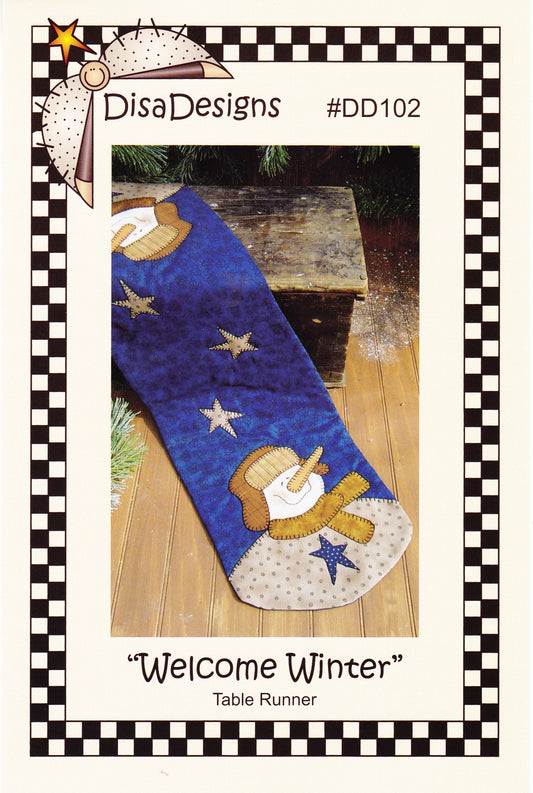 Welcome Winter Table Runner Sewing Pattern - Nonna's Notions N' Sew On