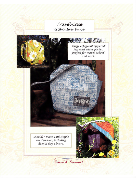 Travel Case & Shoulder Purse Sewing Pattern - Nonna's Notions N' Sew On