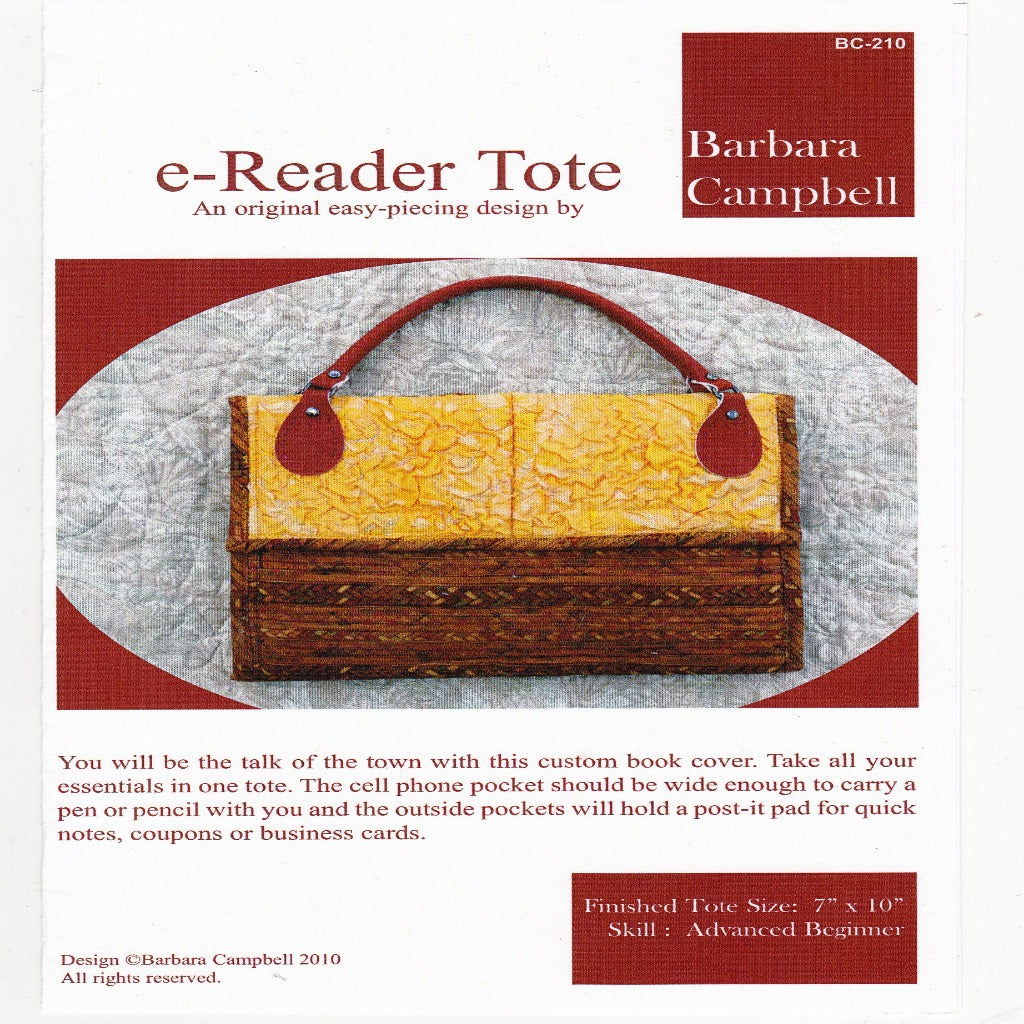 E-Reader Tote Sewing Pattern - Nonna's Notions N' Sew On
