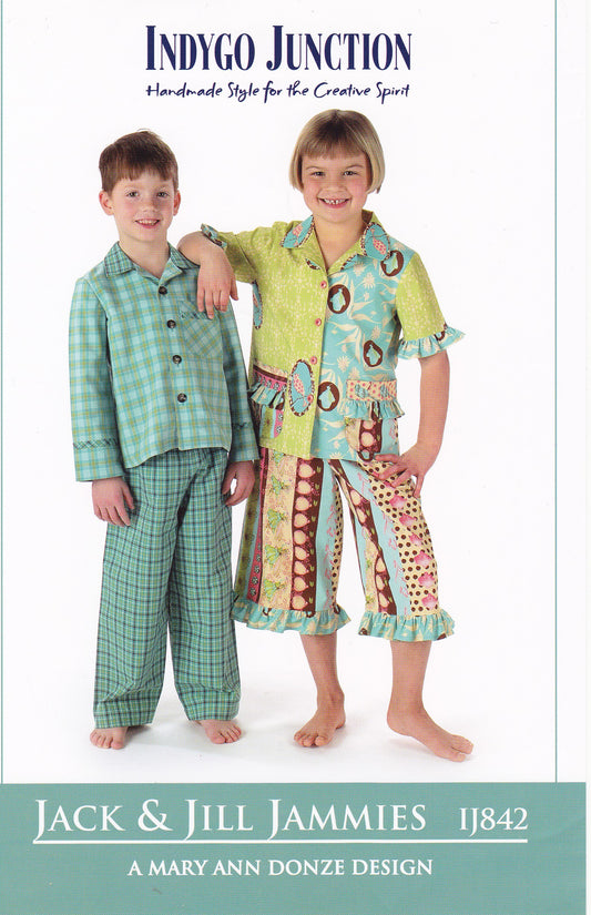 Children's Jack & Jill Jammies Sewing Pattern - Nonna's Notions N' Sew On