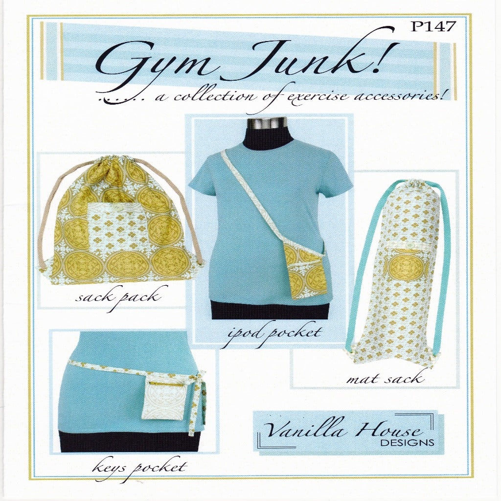 Gym Junk! A Collection of Exercise Accessories! Sewing Pattern - Nonna's Notions N' Sew On
