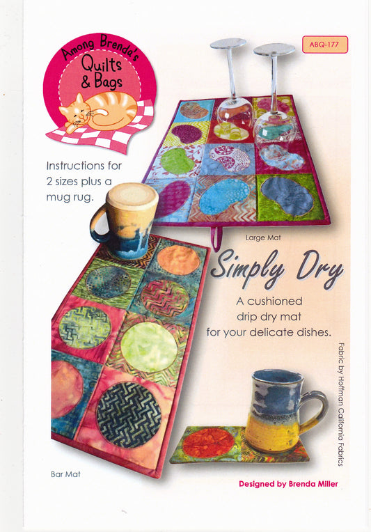 Simply Dry Mug Rugs & Cushioned Drip Mat Sewing Pattern - Nonna's Notions N' Sew On