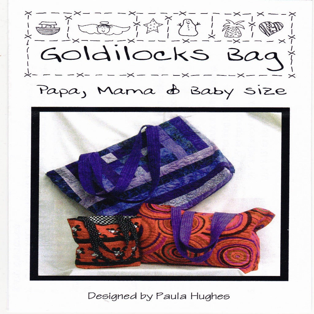 Goldilocks Bag (Papa, Mama & Baby Size) Sewing Pattern - Nonna's Notions N' Sew On