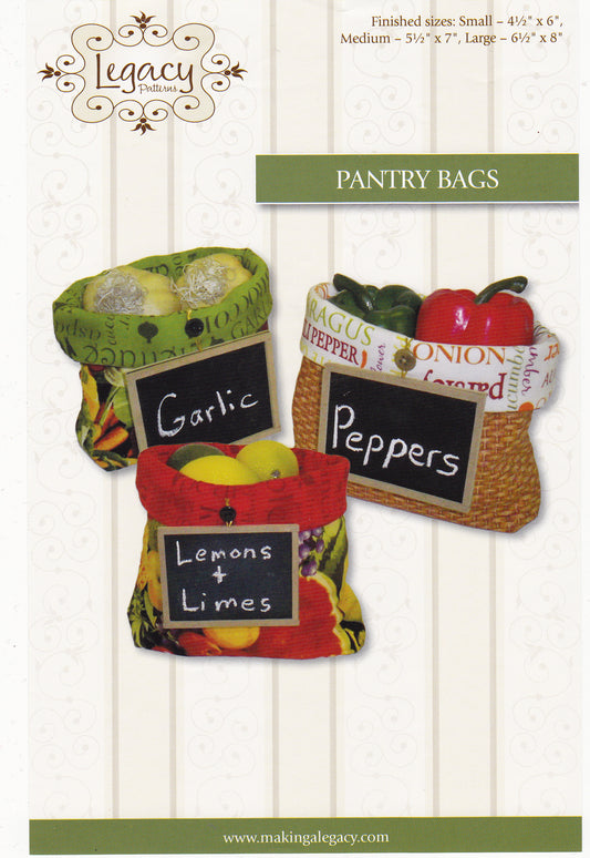 Pantry Bags Sewing Pattern - Nonna's Notions N' Sew On