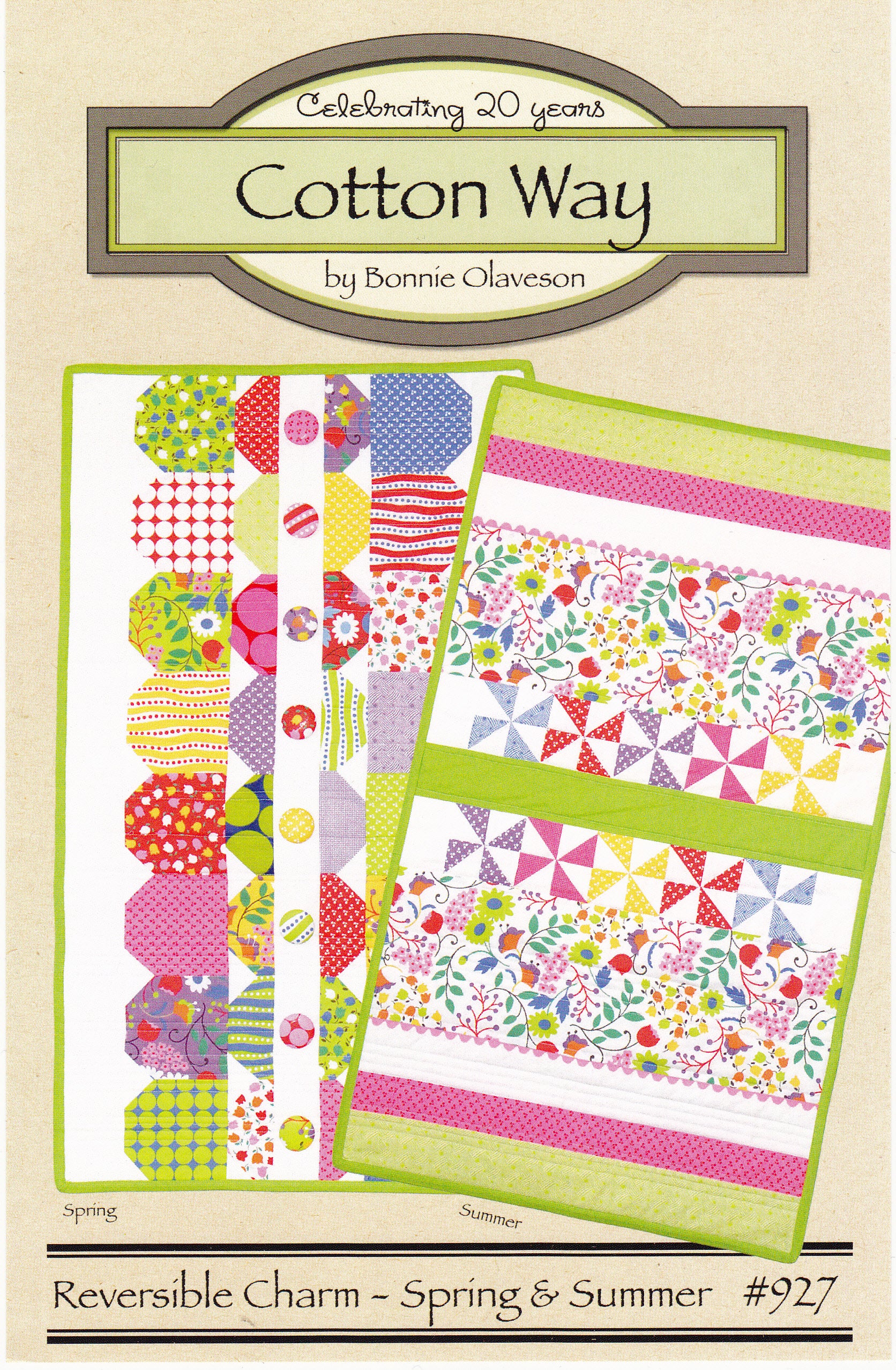 Spring & Summer Reversible Table Runner Quilting Pattern - Nonna's Notions N' Sew On