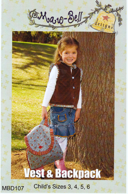 Vest & Backpack Sewing Pattern - Nonna's Notions N' Sew On