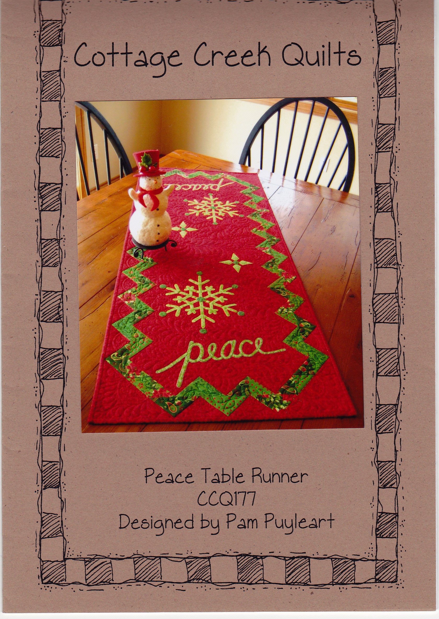 Peace Table Runner Quilting/Sewing Pattern - Nonna's Notions N' Sew On