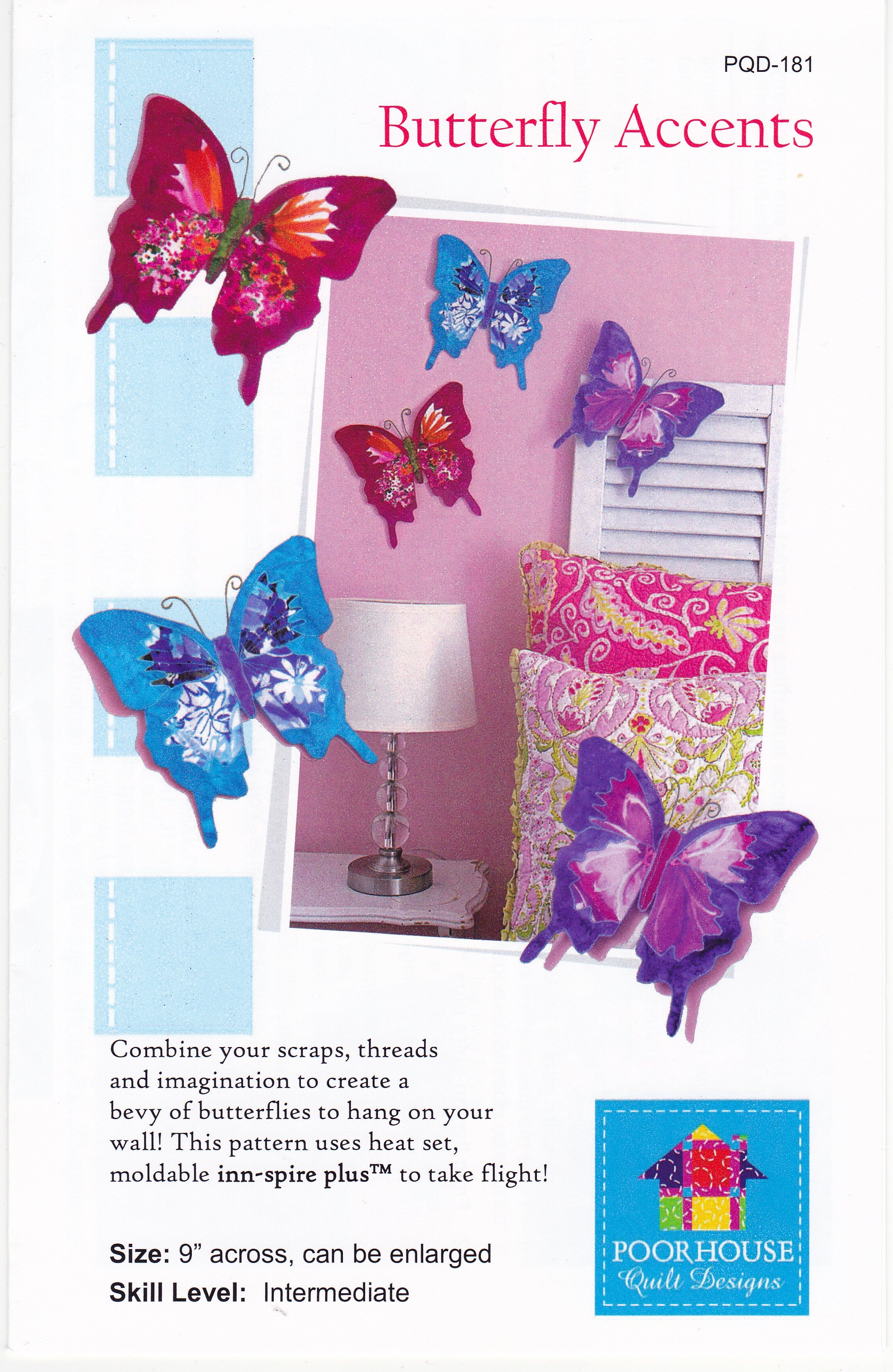 Butterfly Accents Sewing Craft Pattern - Nonna's Notions N' Sew On