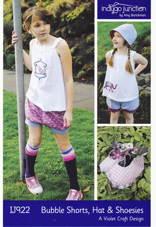 The Bubble Shorts, Hat & Shoesies Applique'/Sewing Pattern - Nonna's Notions N' Sew On