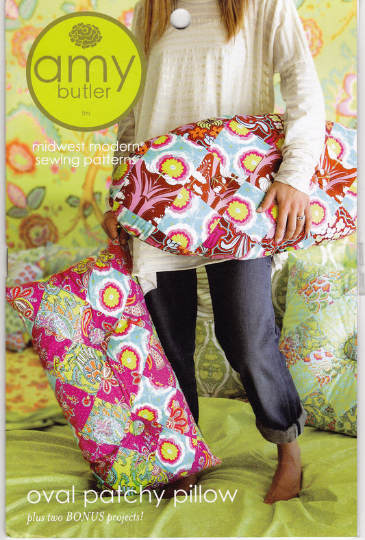Oval Patchy Pillow (Plus 2 Bonus Projects) Sewing Pattern - Nonna's Notions N' Sew On
