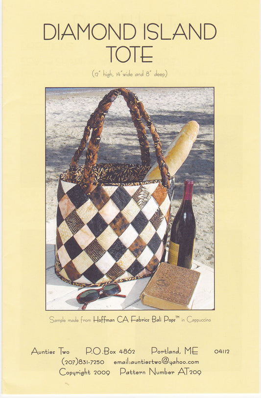 The Diamond Island Tote Sewing Pattern - Nonna's Notions N' Sew On