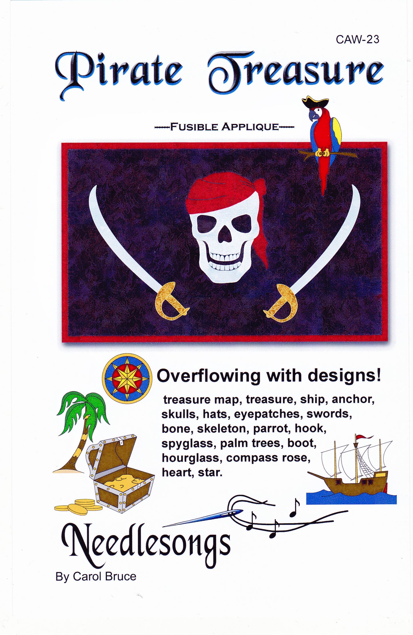 Pirate Treasure Applique' Sewing Pattern - Nonna's Notions N' Sew On