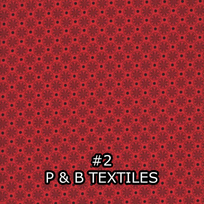 Fat Quarters with Black & Red Prints - Nonna's Notions N' Sew On