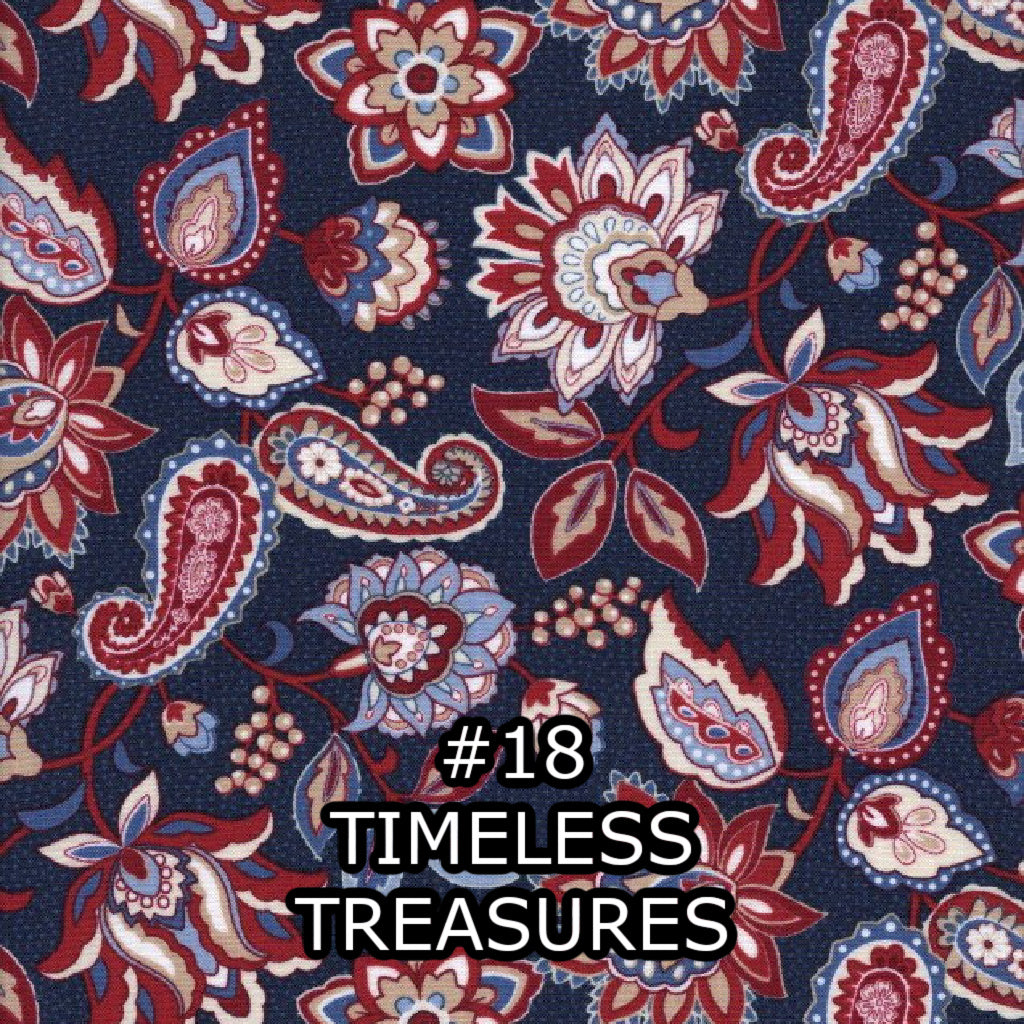 High quality White Blue Red Carnivale Fabric - Quilting Treasures