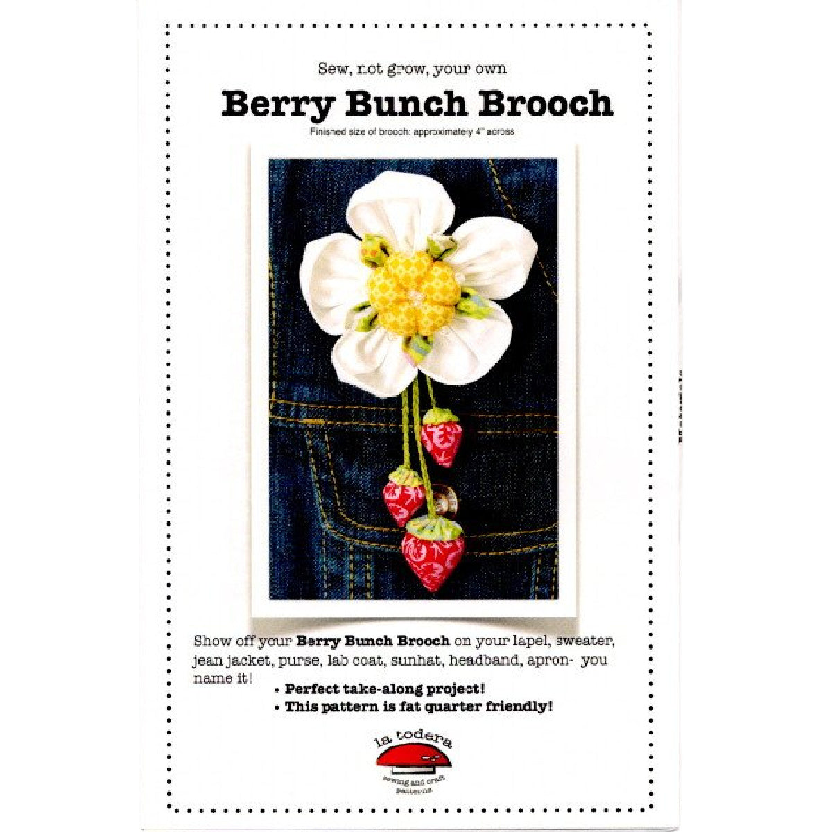 Berry Bunch Brooch Sewing Pattern - Nonna's Notions N' Sew On
